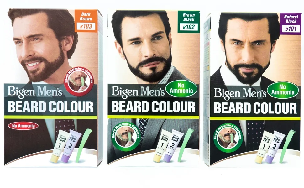 Bigen Beard Dye for Men Natural Black/Color No. B101 3 Packs Black 1 piece (Pack of 3) - Bigen Bart-Serie