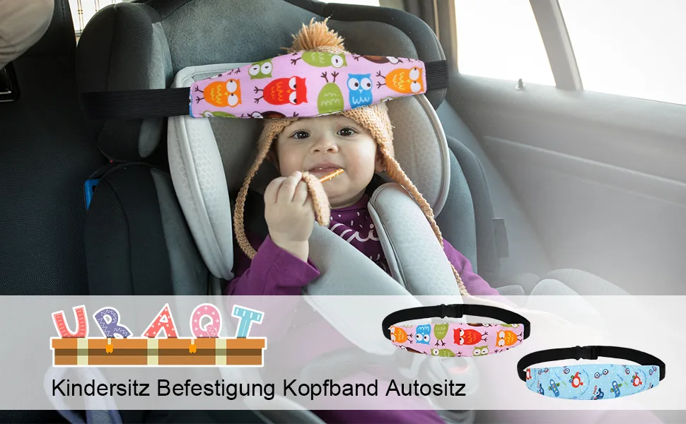 URAQT 2 Pcs Adjustable Playpens Sleep Positioner Stroller Pram Child Seat Fastening Strap Head Holder #2pcs - product information 2