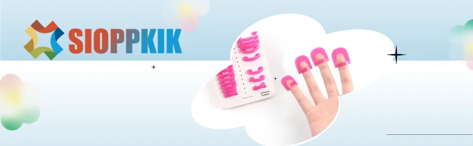 SIOPPKIK Nail Polish Stencil Reusable Nails Edge Skin Barrier Kit Polish Correctors 26pcs (Rose Red) - product information 1