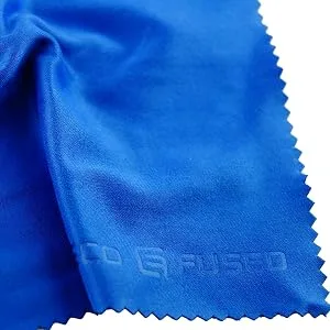 Microfiber cloths - 12 Pack - Cleaning glasses sunglasses camera lenses tablets cell phones telephones laptops LCD screens and other sensitive surfaces blue / gray - surface kinde apple canon nikon sony pentax olympus an