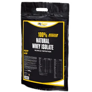 My Supps 2kg whey protein powder isolates 100% natural & super soluble-isolate protein powder lactose-free with BCAA's & EAA's-protein insolate made in germany (1 Pack) - Whey Isolat