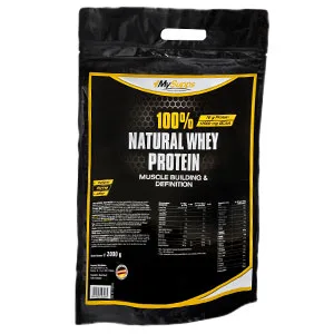 My Supps 2kg whey protein powder isolates 100% natural & super soluble-isolate protein powder lactose-free with BCAA's & EAA's-protein insolate made in germany (1 Pack) - Whey Protein