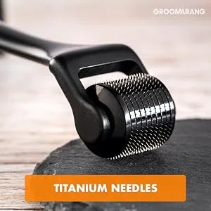 Groomarang bar scooters for men 0.5 mm dermar roller for beard growth with 540 titanium needles suitable for face and scalp including storage case - product information 5