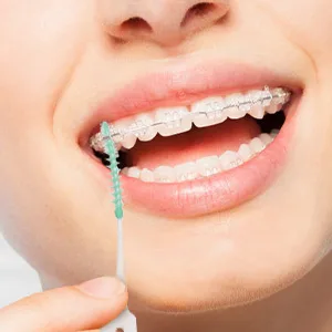 Layhou 160pcs Interdental Brush Double-sided Toothpicks Soft Silicone Dental Floss Teeth Stick Blue - product information 3