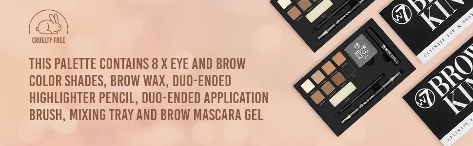 W7 Brow King Ultimate Eyebrow Kit - Shape, Define & Groom Palette - Professional Makeup Set - product information 3