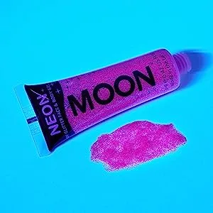 Moon Glow Neon UV Glitter Gel for Face and Body Glows Brightly Under UV Rays (12ml (Pack of 8)) - product information 6