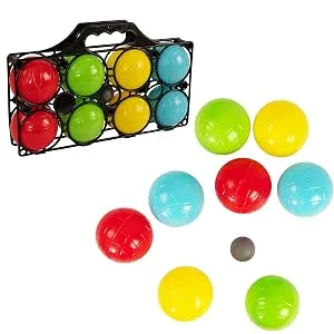 Boules Set with Carry Case 8-Piece 1 Multi-Color - frisbee kugeln skip bo schach golf wikinger twister cornhole wurfspiel boccia boule spielgeräte