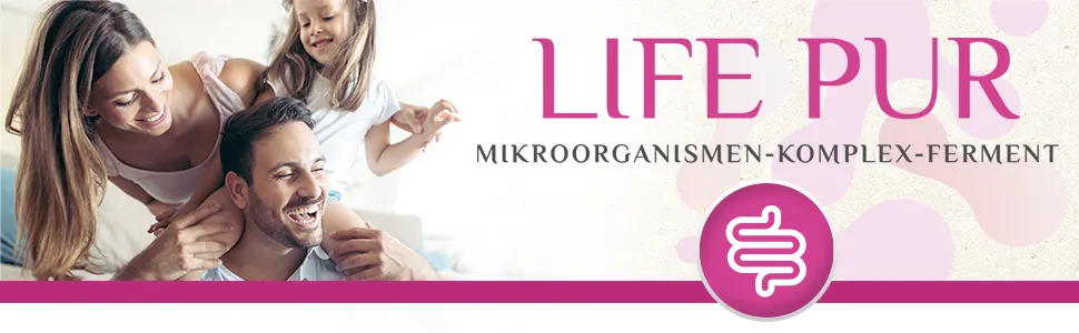 Microveda Life PUR 1L enzyme ferment drink 33 bacterial strains super activated highly cell-available bioavailable vegan raw certified manufacturer 1 L (1 Pack) - Header