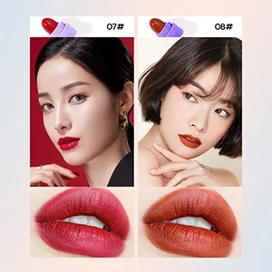 8 Pcs Mini Candy Matte Lipstick Set Velvet Lipstick Set Nonstick Cup Easy To Color Long-lasting Waterproof Swab Lipstick Makeup Gift Set - Highly colored
