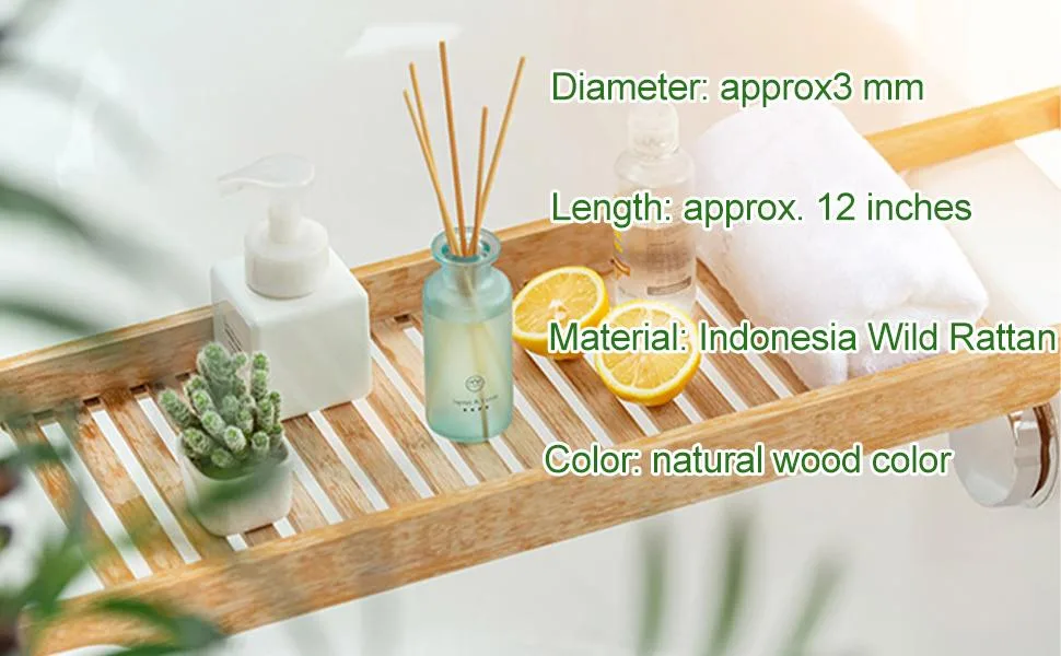 HOSSIAN 30cm Reed Diffuser Sticks Diffuser Sticks Reed Sticks Aroma Diffuser Sticks for Aroma Fragrance (60 Pack) - Ersatz-Nachfüllstäbchen3