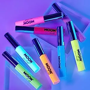 Moon Glow neon UV eyeliner glows brightly under UV lighting! (Orange 10 ml (pack of 5)) - product information 5
