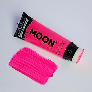 Moon Glow Supersize Neon UV Face and Body Paint with Sponge Applicator (White 75 ml (Pack of 1)) - product information 6