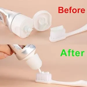 UDQYQ Toothpaste Dispenser for Kids & Adults - Toothpaste Pump Dispenser Topper Funny, Self Closing Toothpaste Cap for Kids, No Waste Cap No Mess Toothpaste Dispenser, Toothpaste Saver. (4) - Cap ???