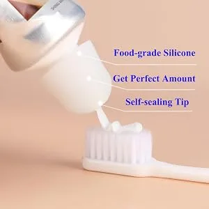 UDQYQ Toothpaste Dispenser for Kids & Adults - Toothpaste Pump Dispenser Topper Funny, Self Closing Toothpaste Cap for Kids, No Waste Cap No Mess Toothpaste Dispenser, Toothpaste Saver. (4) - CAP A+1