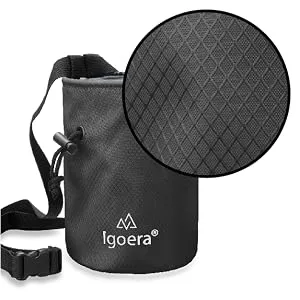 Igoera chalkbag for climbing and bouldering |Robust and dustproof |including adjustable fastening belt |County bags for better grip and more safety black - product information 2