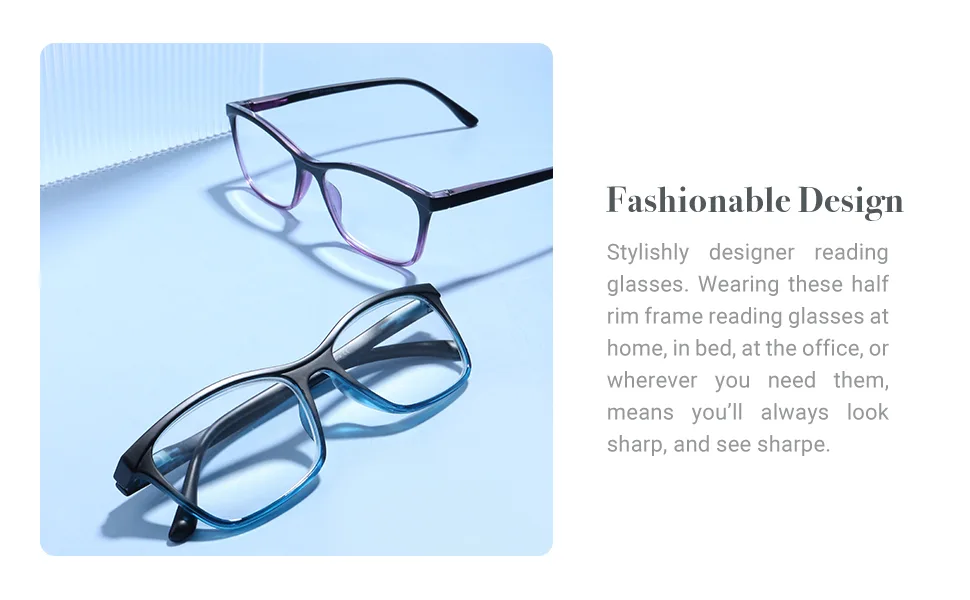 Efe 4 Pack Reading glasses for women black matt high quality rectangular comfortable reader worth reading glasses spring hinges vintage men reading glasses light - jkbhku