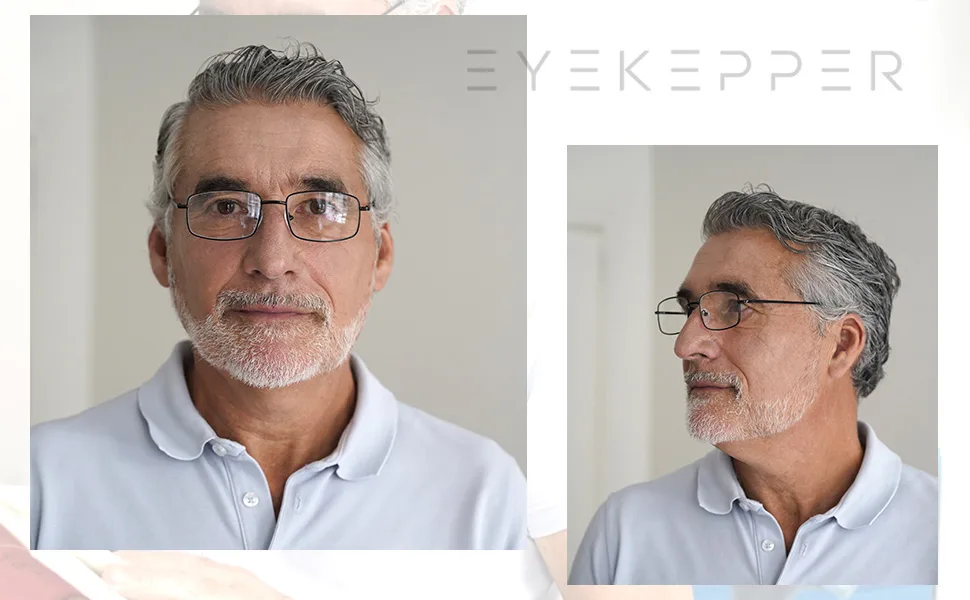 Eyekepper 3-Pack Reader Rectangular Spring Temple Large Metal Reading Glasses Men Gunmetal +3.50 - Eyekepper Lesebrille für Herren
