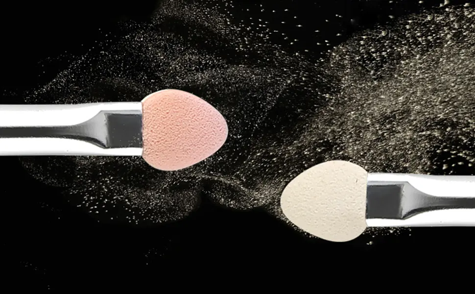 WanFengXue 10pcs Reusable Portable Long Handle Sponge Oval Eyeshadow Brush - product information 5