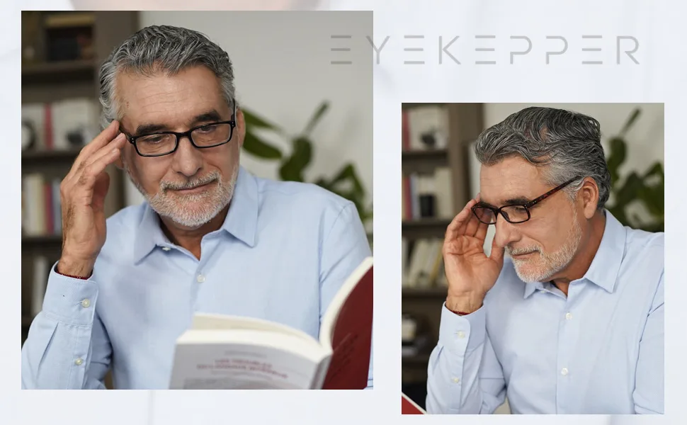 Eyekepper 4 Pack Classic Reading Glasses Rectangular Frame Men Women Black +4.00 4 Black 4.0 Diopters - Eyekepper Lesebrille für Herren