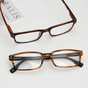 Eyekepper 4 Pack Classic Reading Glasses Rectangular Frame Men Women Black +4.00 4 Black 4.0 Diopters - Lesebrille mit klarem Rahmen für Männer