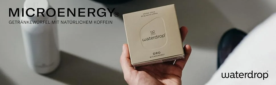 Waterdrop Microenergy Set |Energy drink - natural caffeine with B vitamins |36 Waterdrop drops cube powder |Taste for water without sugar and without preservatives - waterdrop microenergy