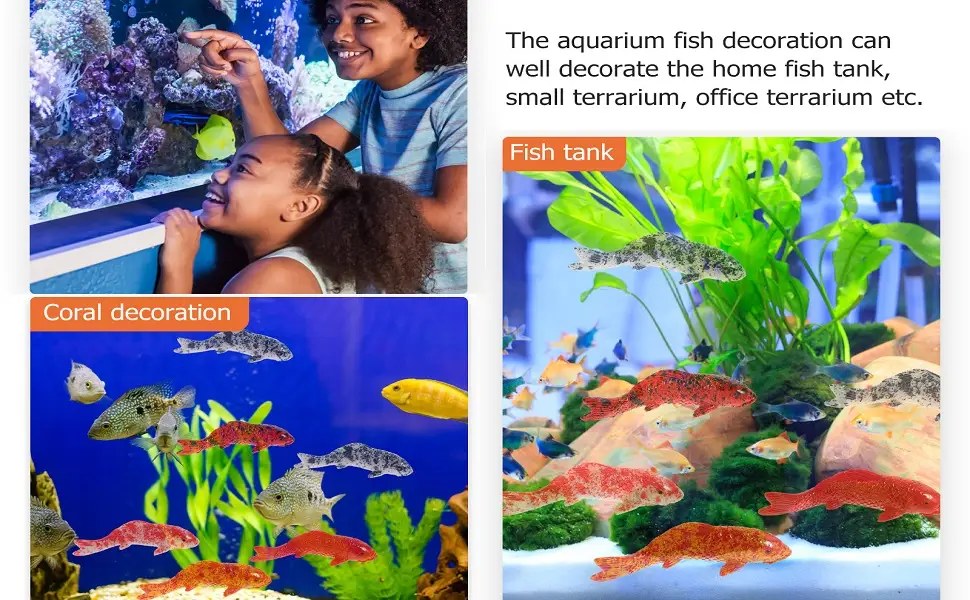 Artificial Floating Fish Decoration Terrarium Landscaping Craft Floating Model Aquarium Fishes 5pcs - goldfisch aquarium