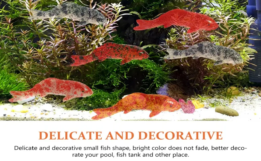 Artificial Floating Fish Decoration Terrarium Landscaping Craft Floating Model Aquarium Fishes 5pcs - goldfisch deko