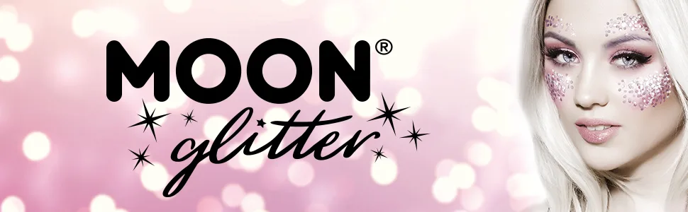 Gel with mystical coarse glitter by Moon Glitter - 12ml - Set of 6 colours - Glitter face paint - Moon Glitter