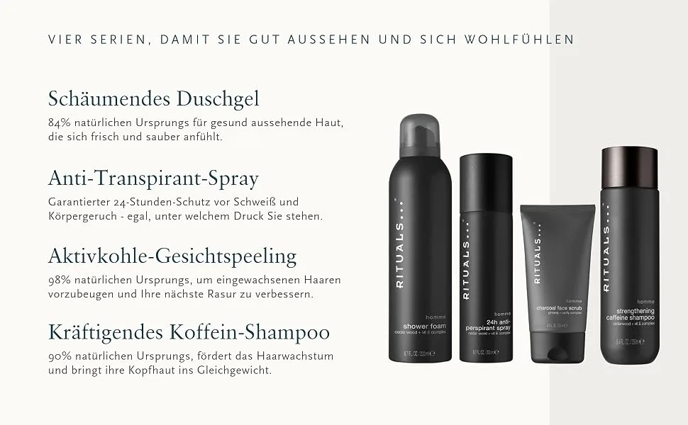 Rituals gift set for men from the Homme collection sample size-with cedar and vitamin E complex-stimulating and refreshing - Image1