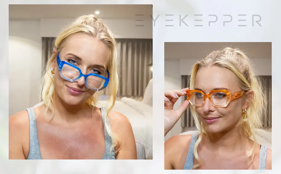 Eyekepper 4 Pack Stylish Reading Glasses - Oversized Spring Hinges Reading Aid for Women +2.25 - EYEKEPPER READER BRILLE FÜR DAMEN Übergroße Brillen mit Quadratischem Design
