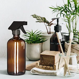 Relaxdays glass spray bottle brown pack of 8 - blumenspritze