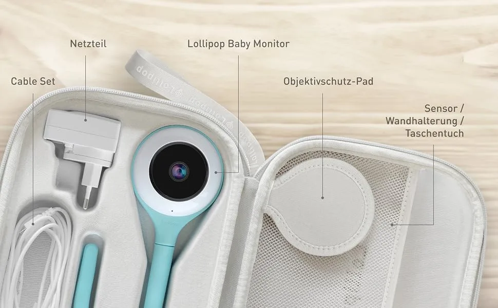 Lollipop Travelpop | Hard plastic protective case for Lollipop Baby Monitor and accessories - product information 3