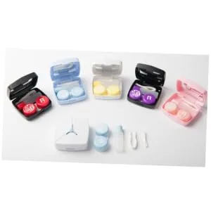 Gatuida 1 set contact lens container eye contact case matches in a bottle of lens container lentil holder invisible container bracket storage box - product information 1
