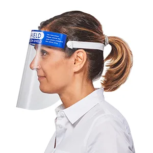  5 Pack Face Shield with anti-fog visor and comfortable padding - face shield face shield visor spit guard... - Side View