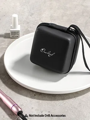 Oneleaf Nail Drill Bits Holder, Kit Organizer Storage Case Displayer Container, Waterproof Portable Organizer Bag, Efile Nail Bits Professional Nail File Bits Manicure Tools-Black-Only Case - Kit Organizer Storage Case Displayer Container