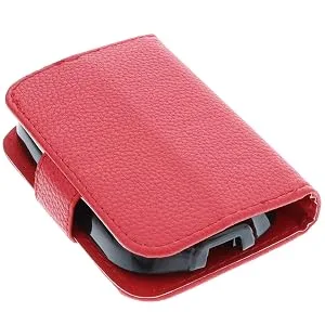 foto-kontor Case compatible with Abbott Freestyle Libre 1 Case Book Style red Protective Case Book Red - Schutzhülle