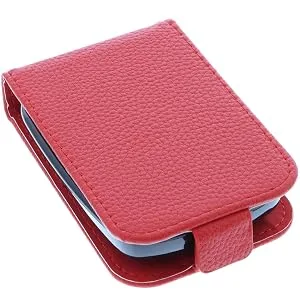 foto-kontor Case compatible with Abbott Freestyle Libre 2 Case Flip Style red Protective Case Flip Red - Schutzhülle