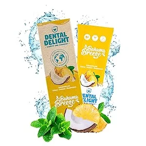 Dental Delight toothpaste - vegan toothpaste with taste - gum structure - tooth mousse - tooth paste (pineapple coconut 75 ml (4 Pack)) pineapple coconut 75 ml (1 Pack) - Dental Delight Bahama Breeze 75ml Zahncreme die vielleicht leckerste Zahnpflege der Welt