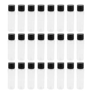 Beaupretty 30ml of empty plastic bottles Refillable container Travel bottles with black flip lid for shampoo flushing creams liquid 24 pieces - product information 3