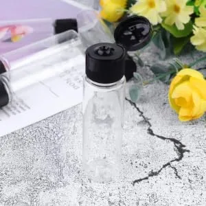 Beaupretty 30ml of empty plastic bottles Refillable container Travel bottles with black flip lid for shampoo flushing creams liquid 24 pieces - product information 5