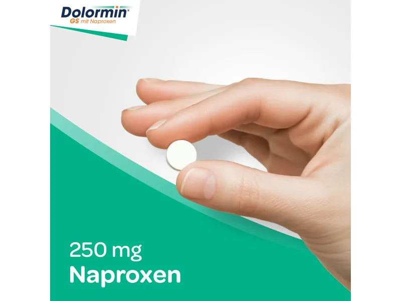 Dolormin GS - for joint pain for example due to osteoarthritis - works for up to 12 hours - with naproxen - 20 tablets 20 pieces (1 Pack) - Dolormin GS
