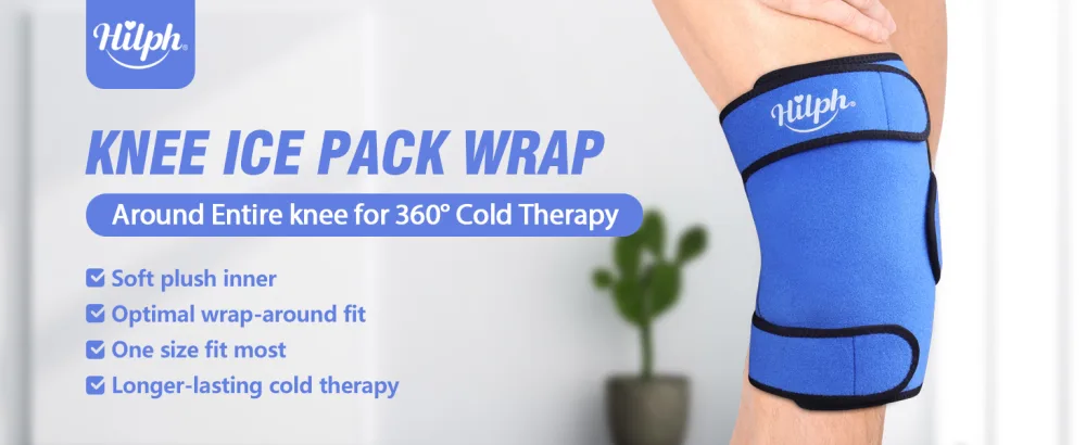 Hilph cooling cuff knee cooling cooling pack to knee pain cold warm compress cooling pillows for knee replacement operations/arthritis/bruises/swelling - large fridge package - product information 1