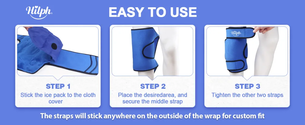Hilph cooling cuff knee cooling cooling pack to knee pain cold warm compress cooling pillows for knee replacement operations/arthritis/bruises/swelling - large fridge package - product information 4
