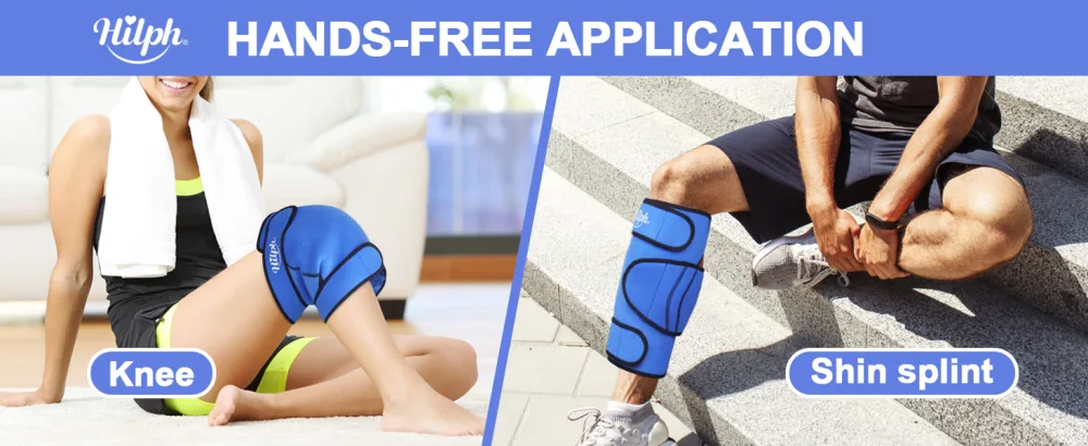 Hilph cooling cuff knee cooling cooling pack to knee pain cold warm compress cooling pillows for knee replacement operations/arthritis/bruises/swelling - large fridge package - product information 5
