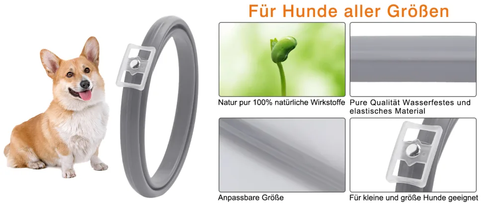 DEWEL 2pcs tick collar for dogs adjustable tick collar for dogs and cats waterproof dog flea collar 2 x 63.5cm - product information 4