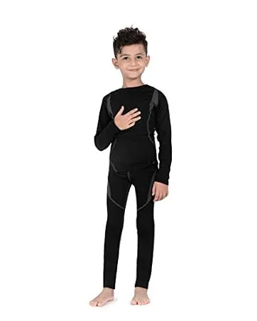 SAGUARO Men's Winter Thermal Underwear Warm Breathable Ski Underwear Functional Underwear Set Size S-2XL - Thermounterwäsche Set Kinder