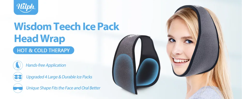 Hilph K hlpad's wisdom teeth face cooling compress Coolpack for pine chin adjustable cooling pillow cold warm compress for temporomandibular joint pain pine relaxation (gray) - Zahnpflege