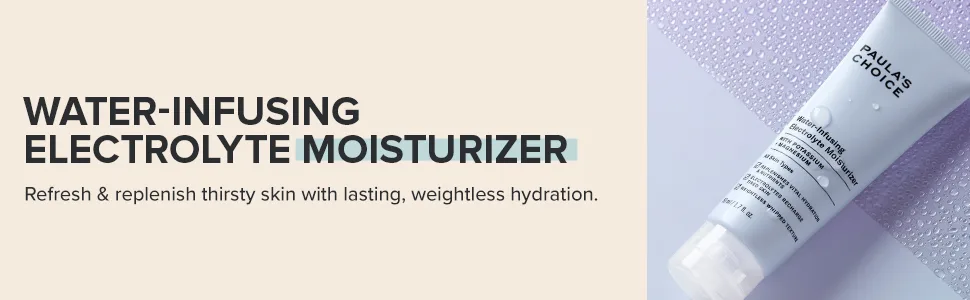 Paula's Choice Water-Infusing Electrolyte Face Moisturizer, Lightweight Deep Hydration for All Skin Types Including Dry and Acne-Prone Skin, 1.7 Ounces - moisturizer