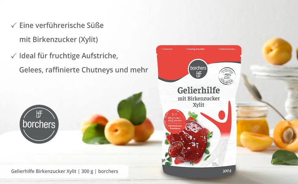 borchers gelling agent with birch sugar xylitol | For fruit spreads | Alternative to gelling sugar | 300 g 300 g (1 pack) - SmoothieBowl-Header