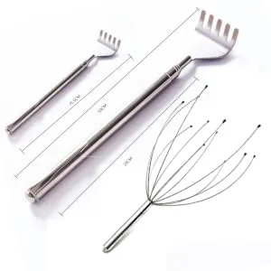 Phcomrich scalp massager set scalp massage device spider with 12 sensors for deep relaxation and stress reduction spa pull-out back scratch in the office and at home (2 packs) - Kopfhautmassagegerät